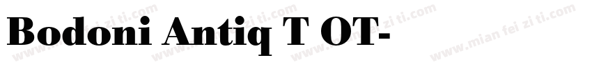 Bodoni Antiq T OT字体转换